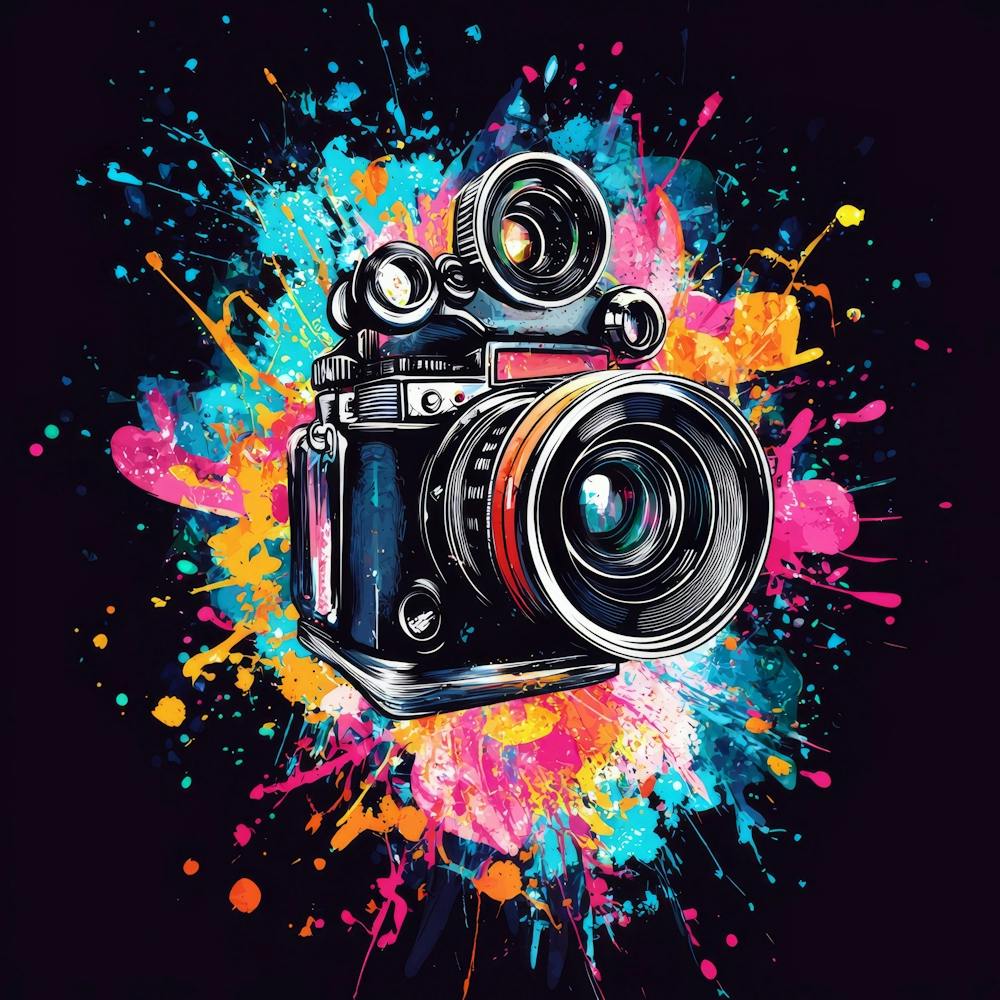 Camera Splatter print