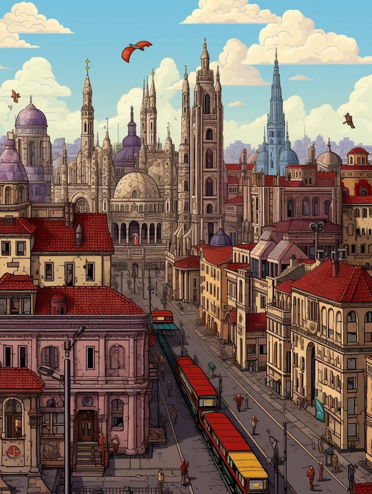 Milan Pixel Art 3