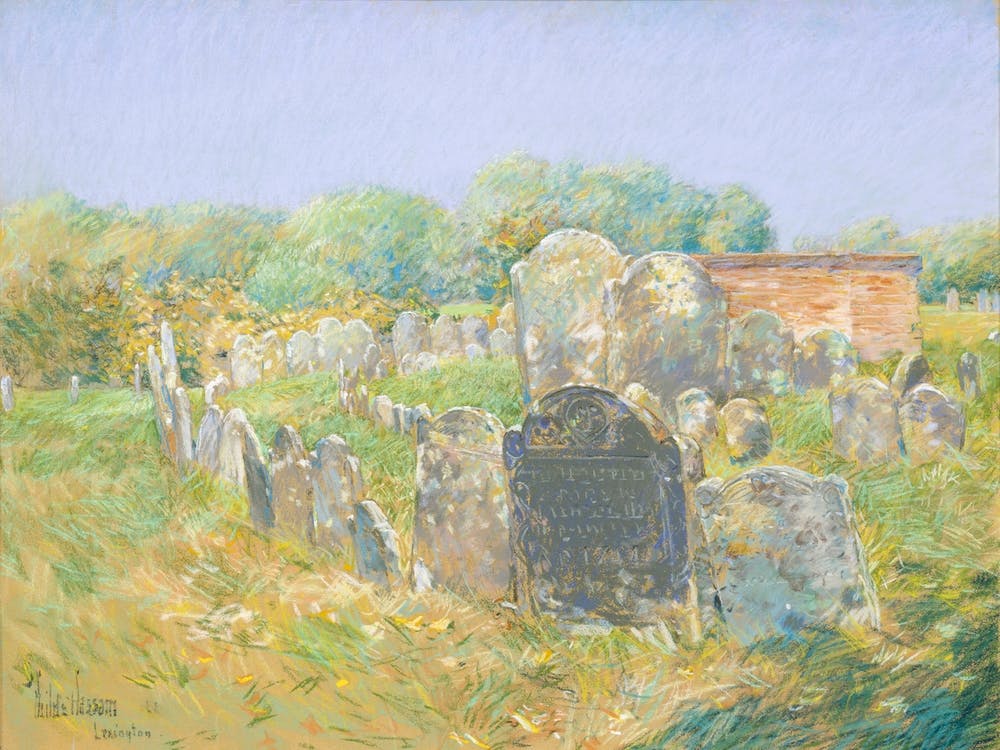 Colonial Graveyard At Lexington, Frederick Childe Hassam