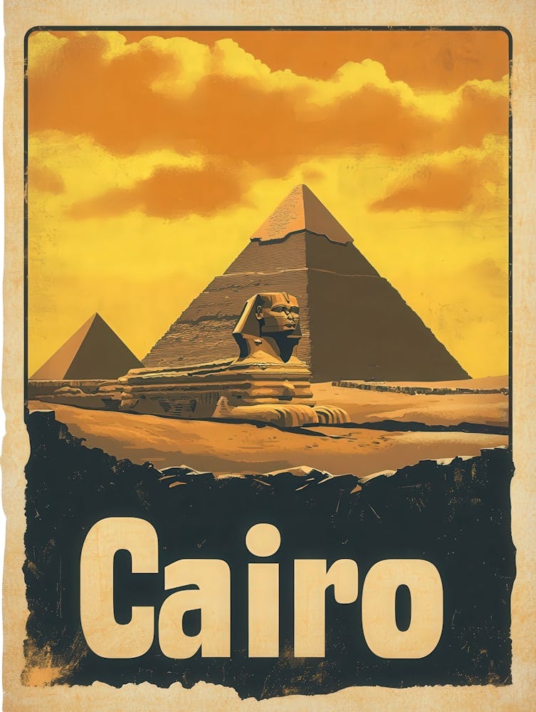Aihrgdesign A Vintage Travel Poster Of Cairo 1