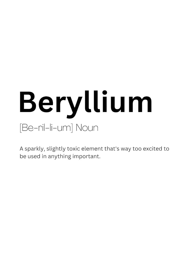 Beryllium Definition Bedeutung