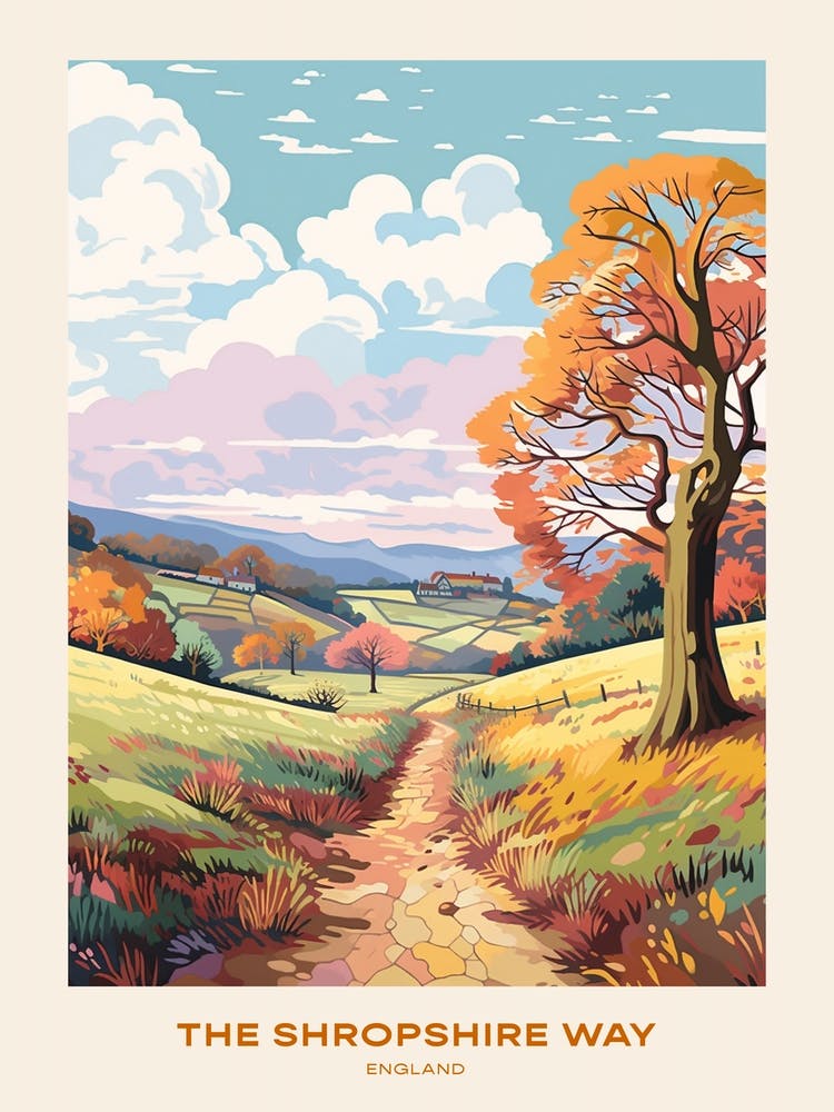 The Shropshire Way England 2 Hike Poster