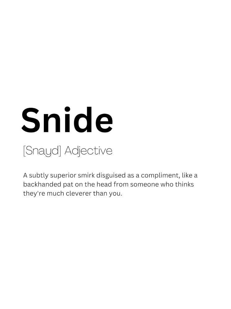 Snide Definition Meaning