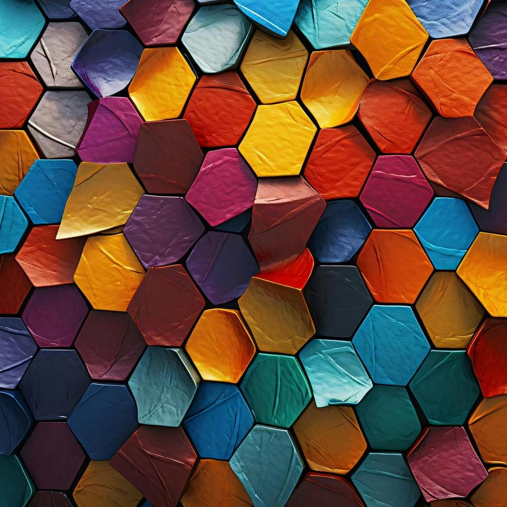 Bunter Hexagon-Hintergrund