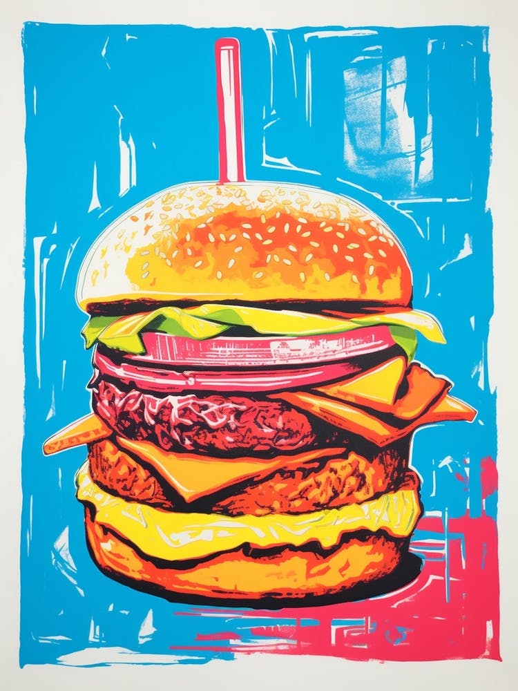 Retro Hamburger Colour Pop 3