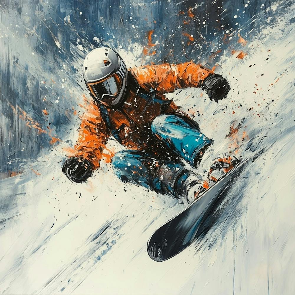 Snowboarder Kunst