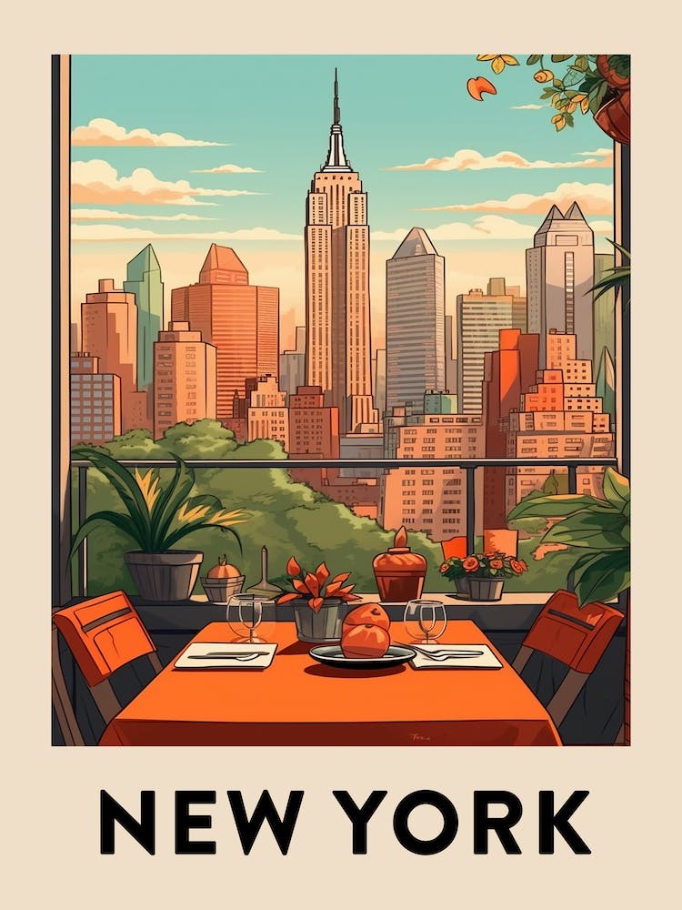 Affiche de Voyage Vintage New York 8