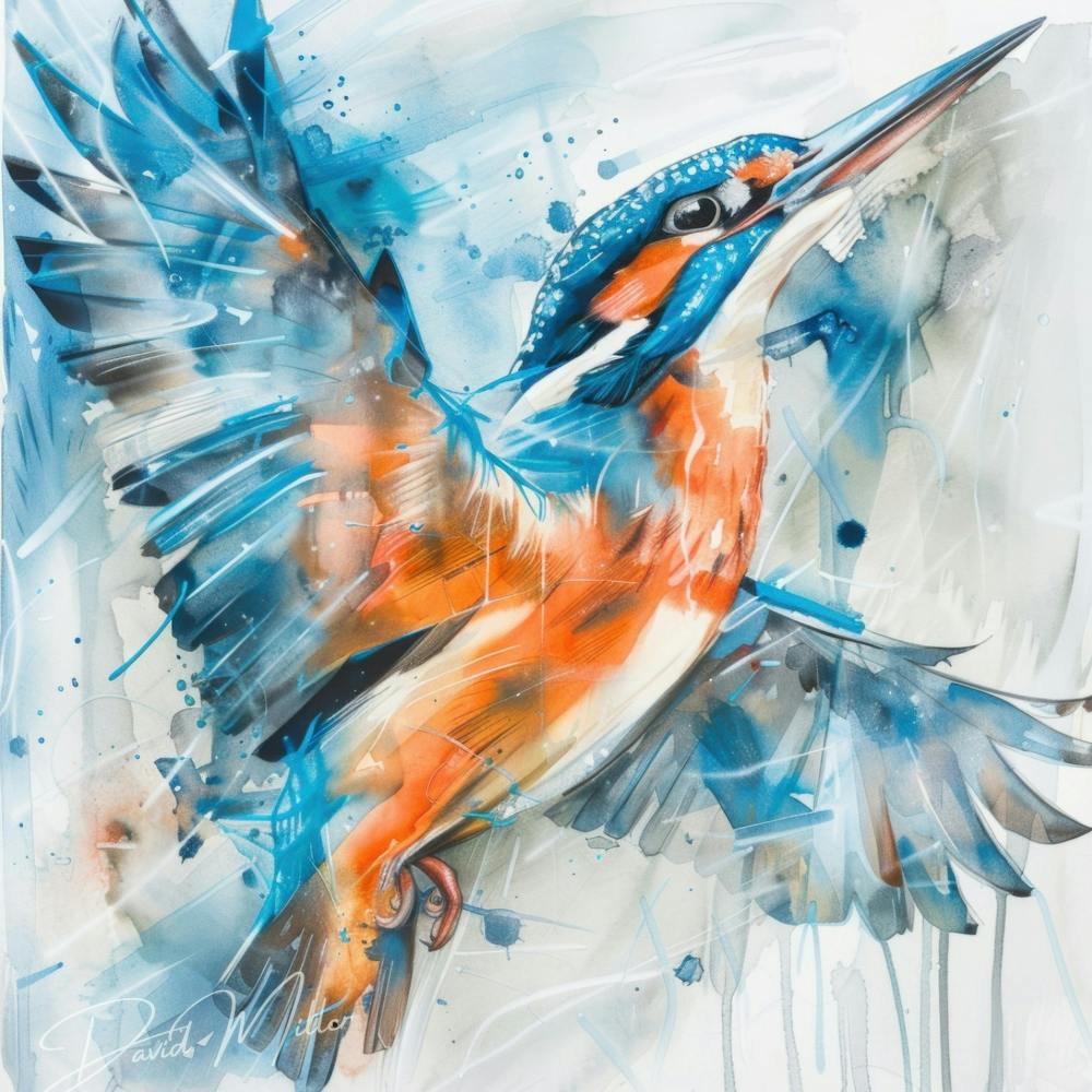 Born Wild Series. Kingfisher in Flight