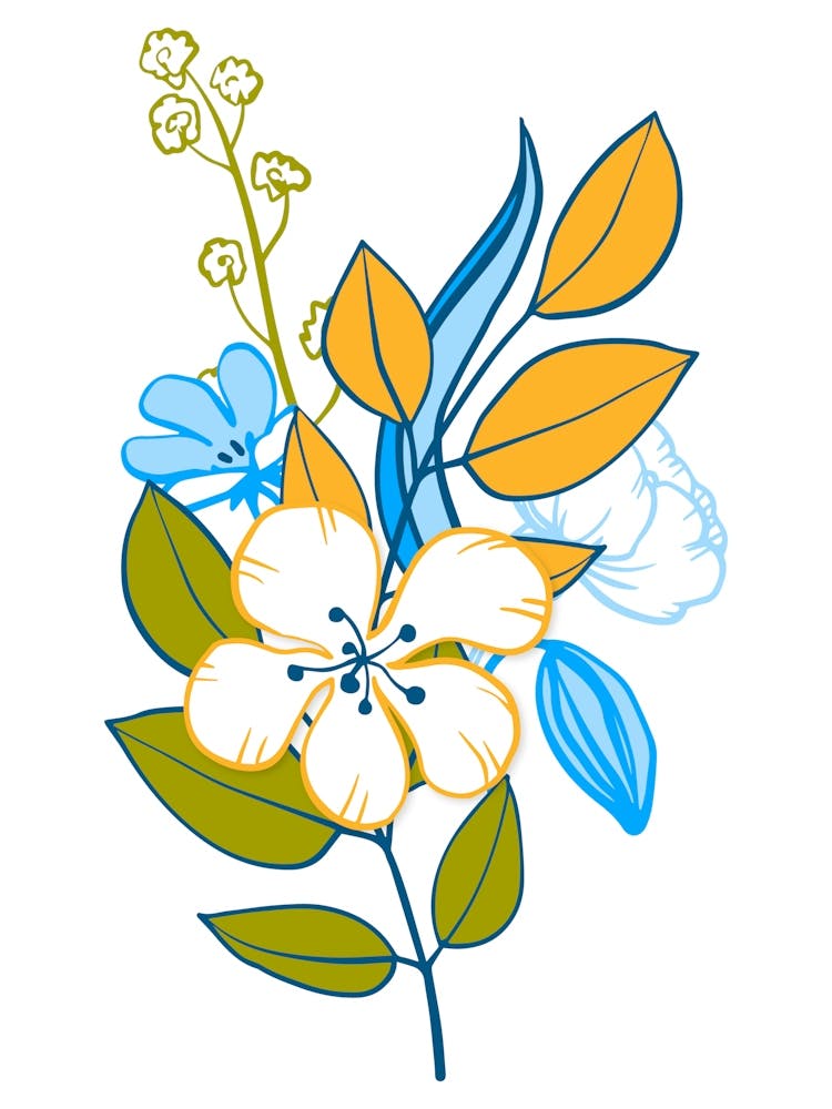 Beautiful Spring Flowers Shabby Chic 1