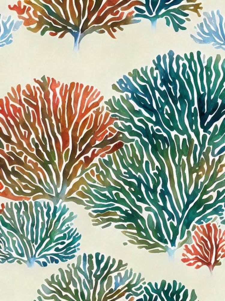 Corals Vintage Graphic Watercolour