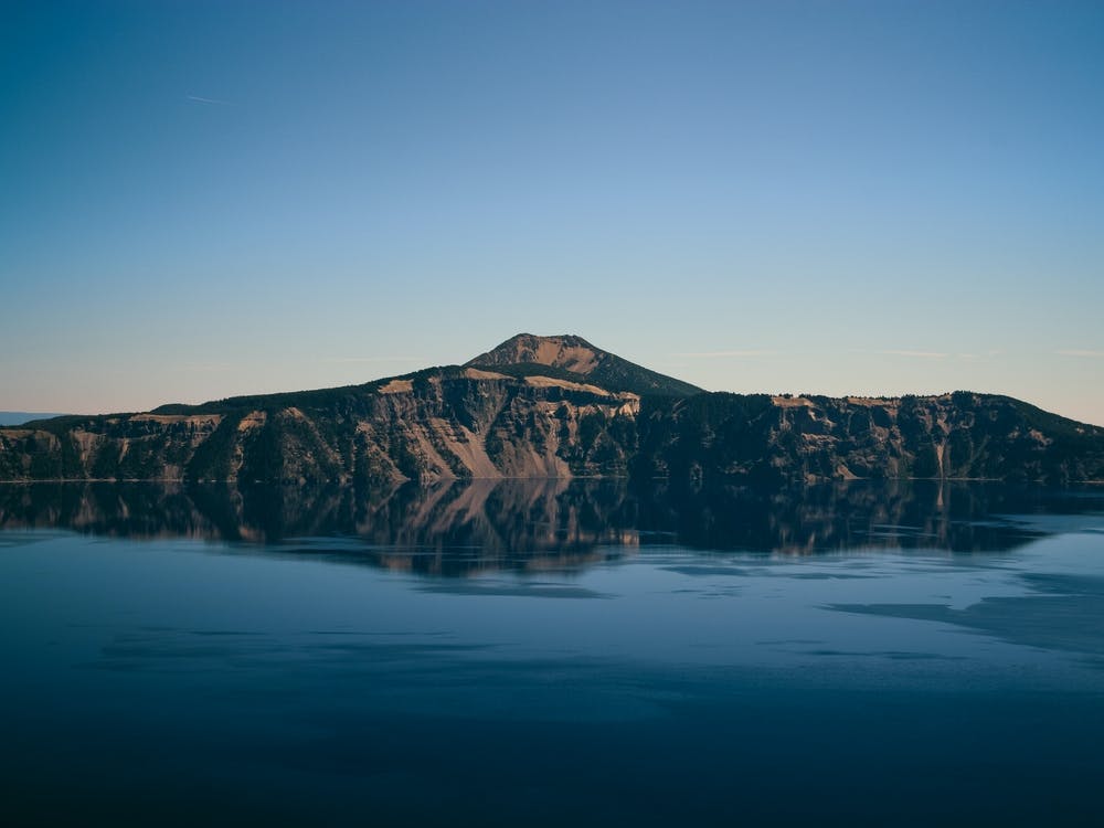 Crater Lake National Park Oregon Wide Color Photograph Abstract Pacific Northwest Westcoast PNW