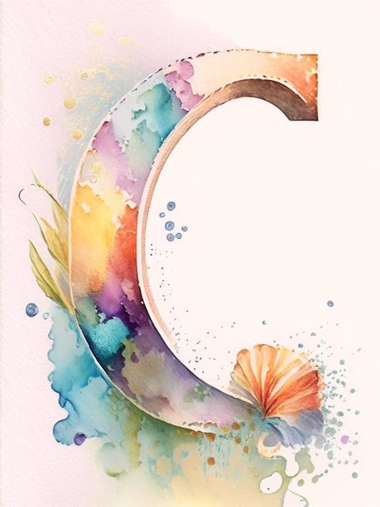 C, Letter, Alphabet Storybook Watercolour 3