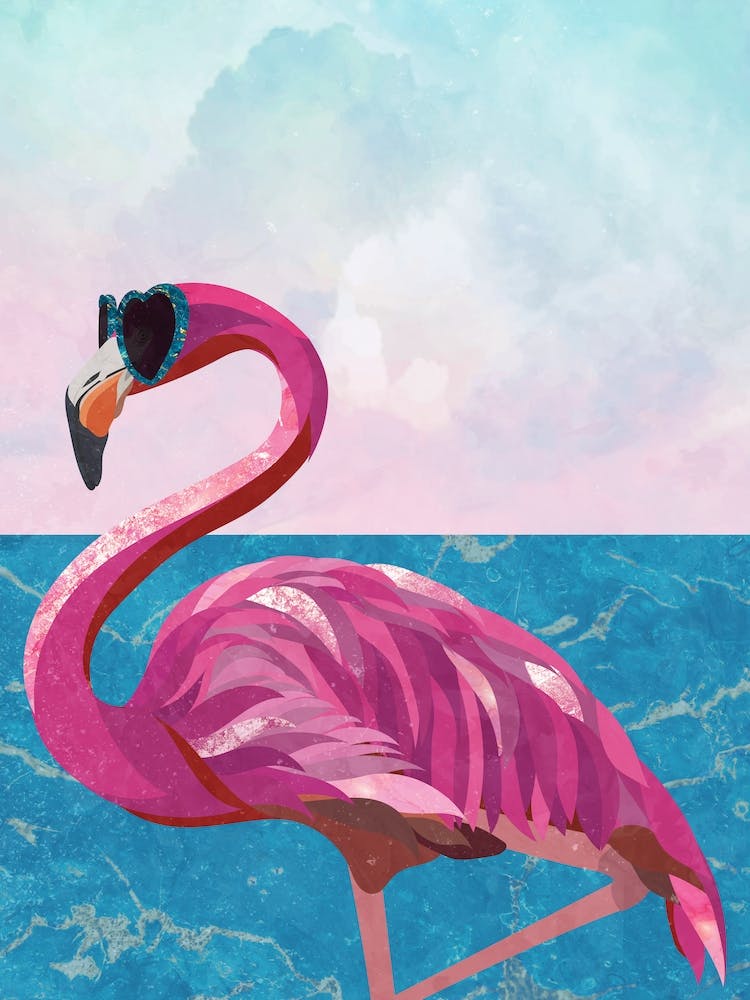 Pink Flamingo On Holiday