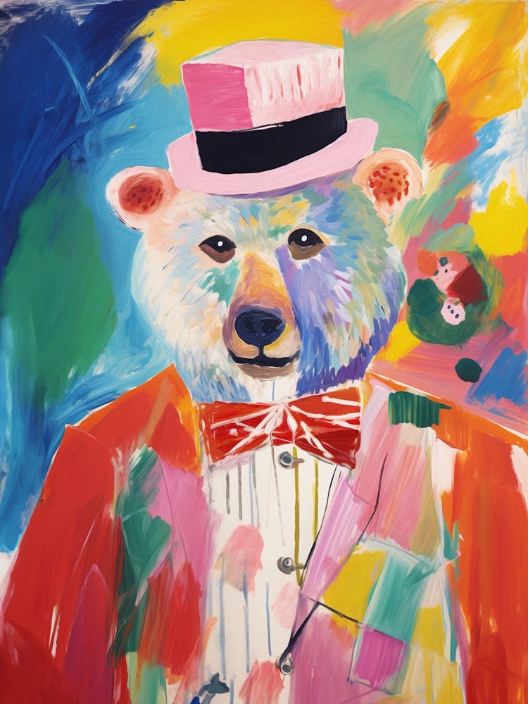 Bear In A Suit Painting
