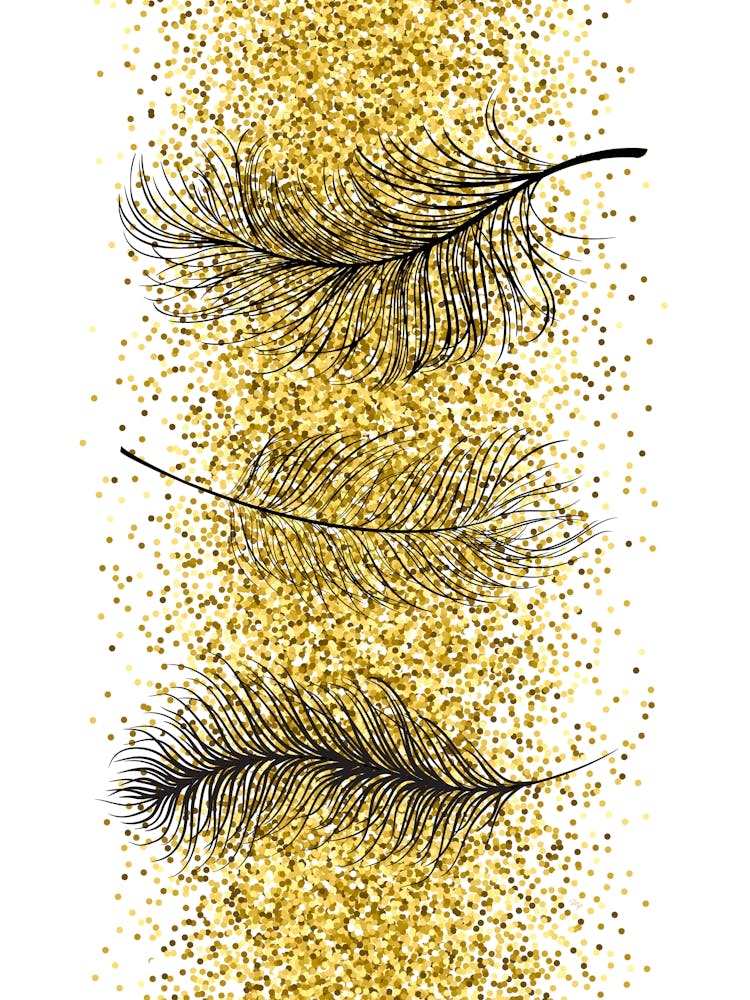 Glitter Luxury Feathers