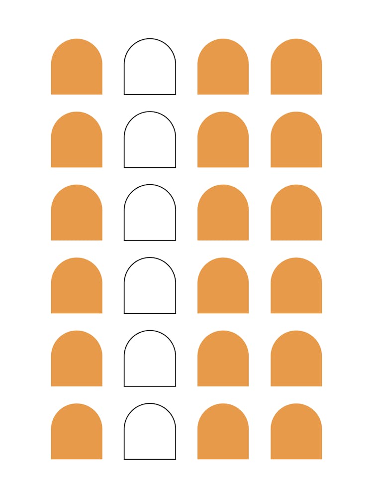 Orange And White Shapes