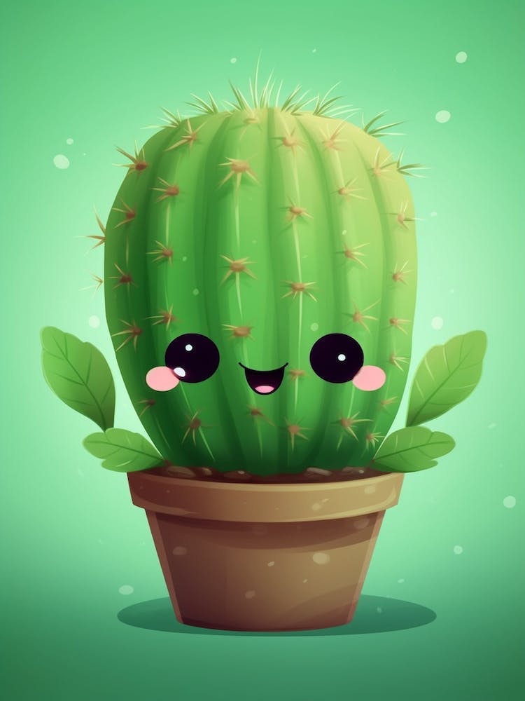 Cactus Kawaii Illustration 1
