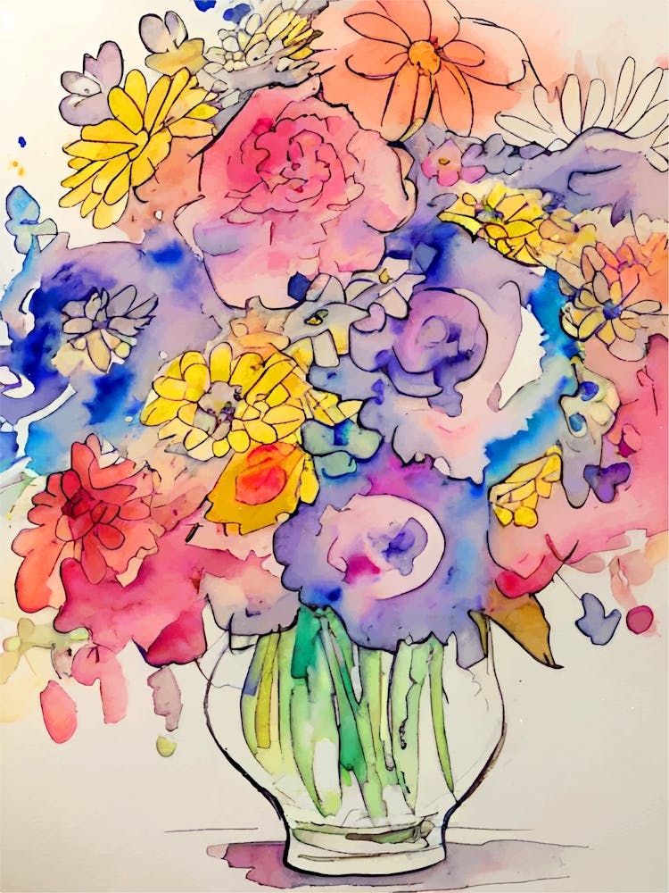 Watercolor Flowers 3