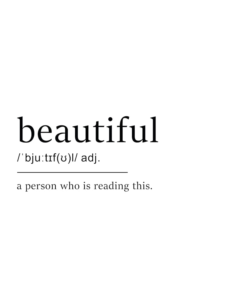 Beautiful Definition Poster - Dictionary