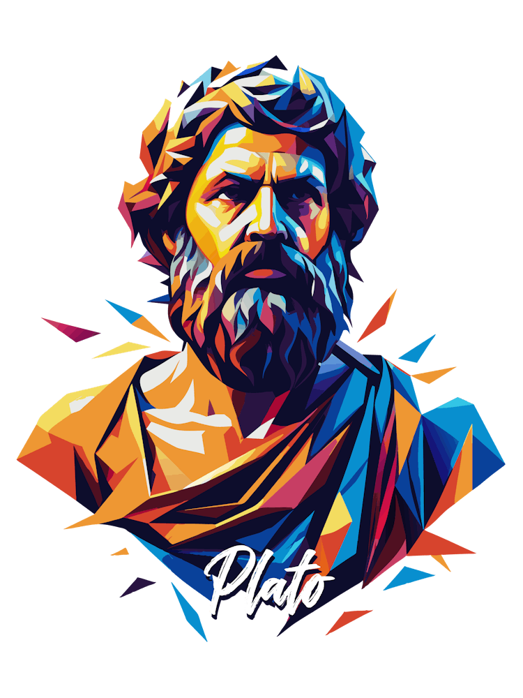 Plato 01 Portrait WPAP Pop Art