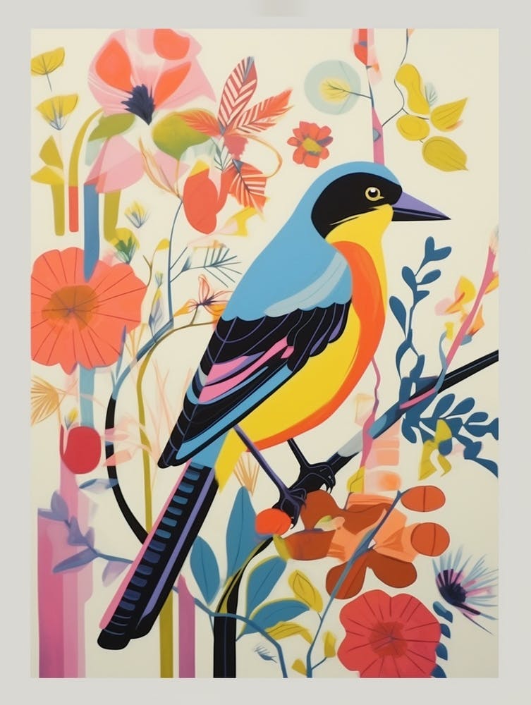 Oiseau Scandi Coloré Chardonneret Jaune 3
