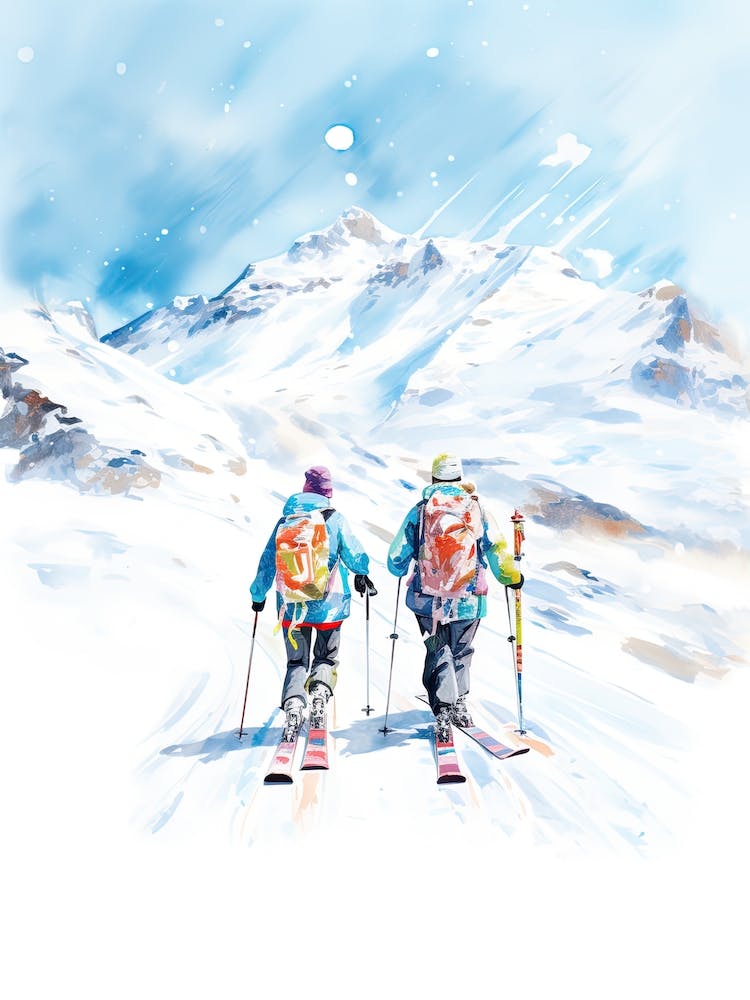 Val D Isere   France, Ski Resort Illustration 2