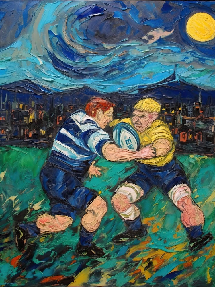Rugby In The Style Of Van Gogh 4