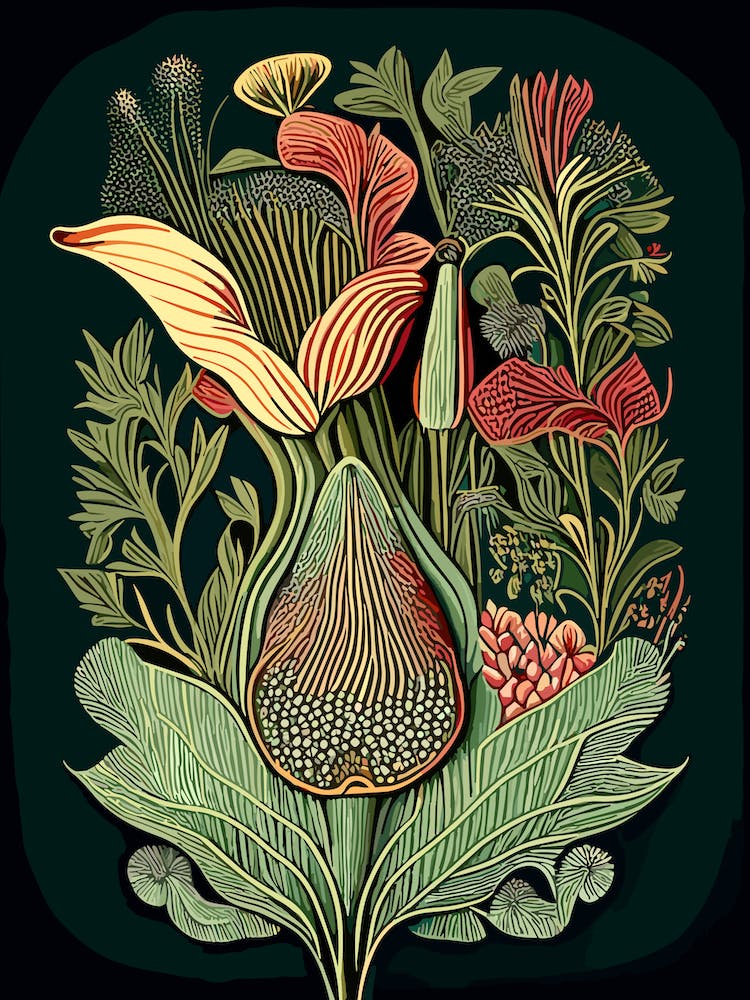 Beard Tongue Wildflower Vintage Botanical 2