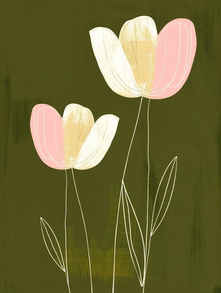 Pink & Green Moonflower 1