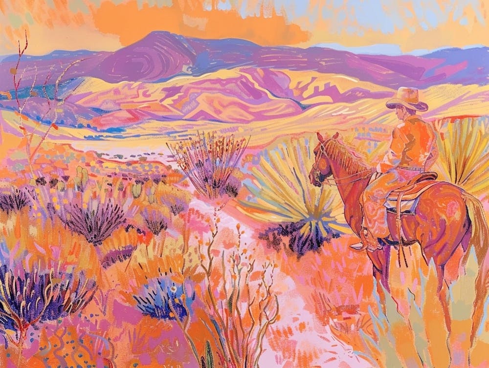 Cowboy Painting Death Valley California 3
