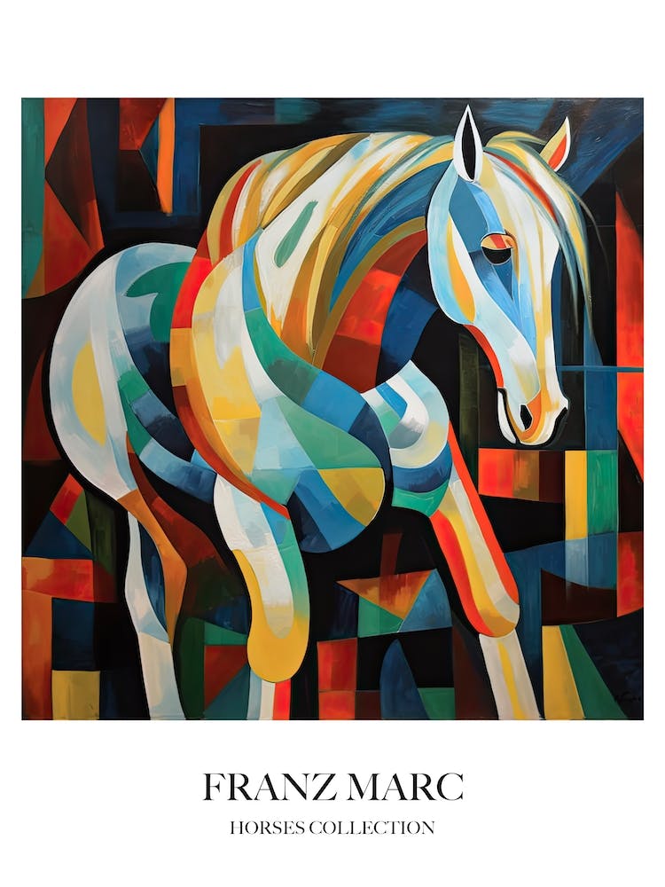 Franz Marc Inspired Horses Collection Painting 04
