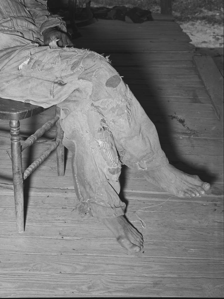 Detail Of Clothing Of Tenant Farmer, Wagoner County, Oklahoma By Russell Lee