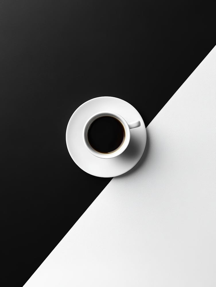 Black And White Coffee Cup