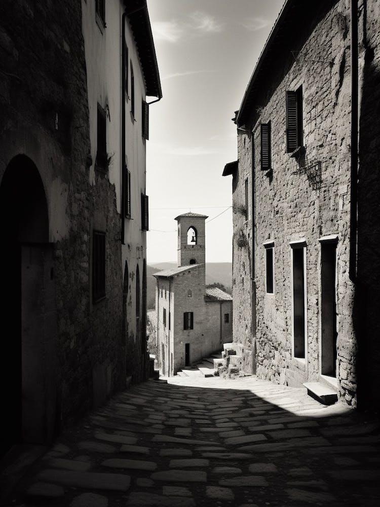 Cortona, Italy,  Black And White Analogue Photography  4