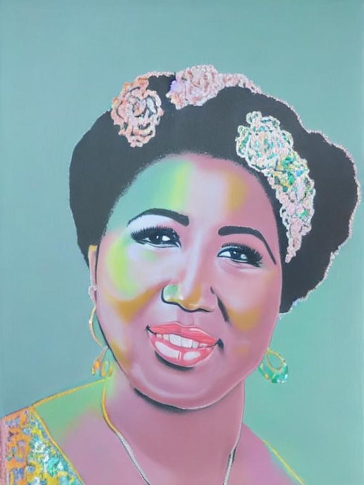 Aretha Franklin 1 Colourful Illustration