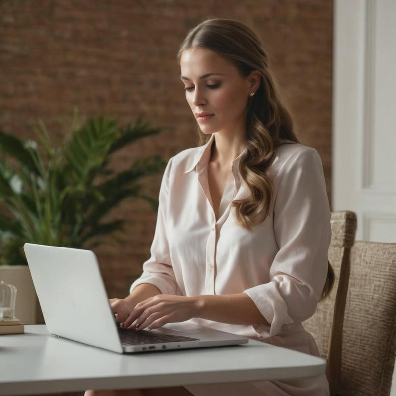 Businesswoman Working On Laptop