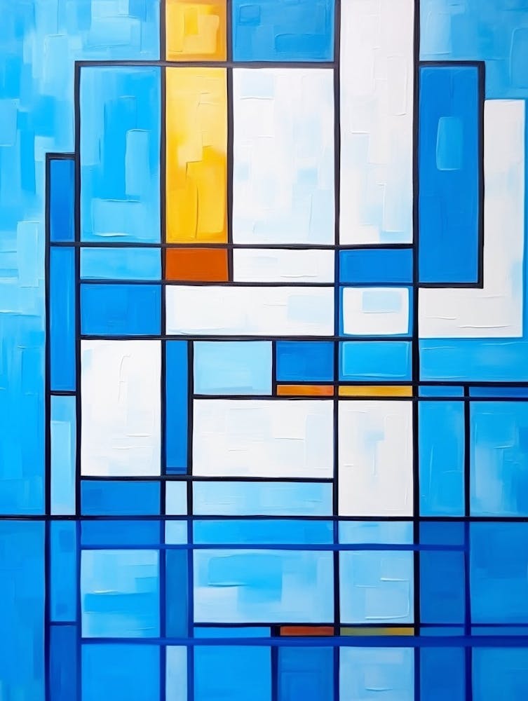 Mondrian Abstract Geometric Illustration 11