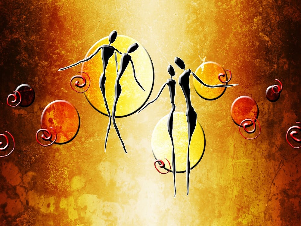 Tribal African Art Illustration In Painting Style 223