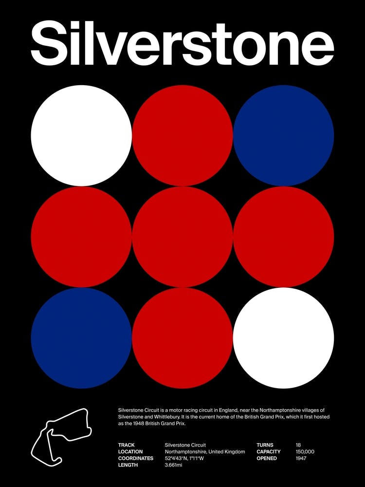 Mid Century Dark Silverstone F1