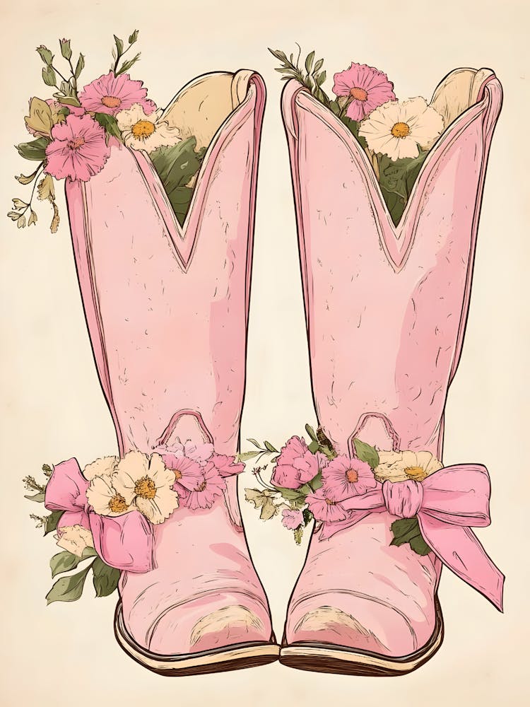 Pink Cowboy Boots 26