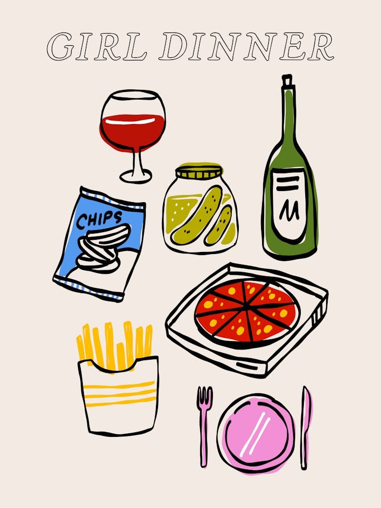 Girl Dinner - Colourful Food