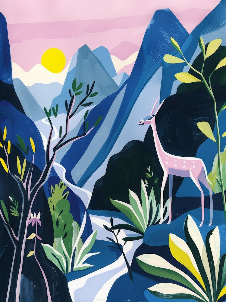 Deer In The Mountains