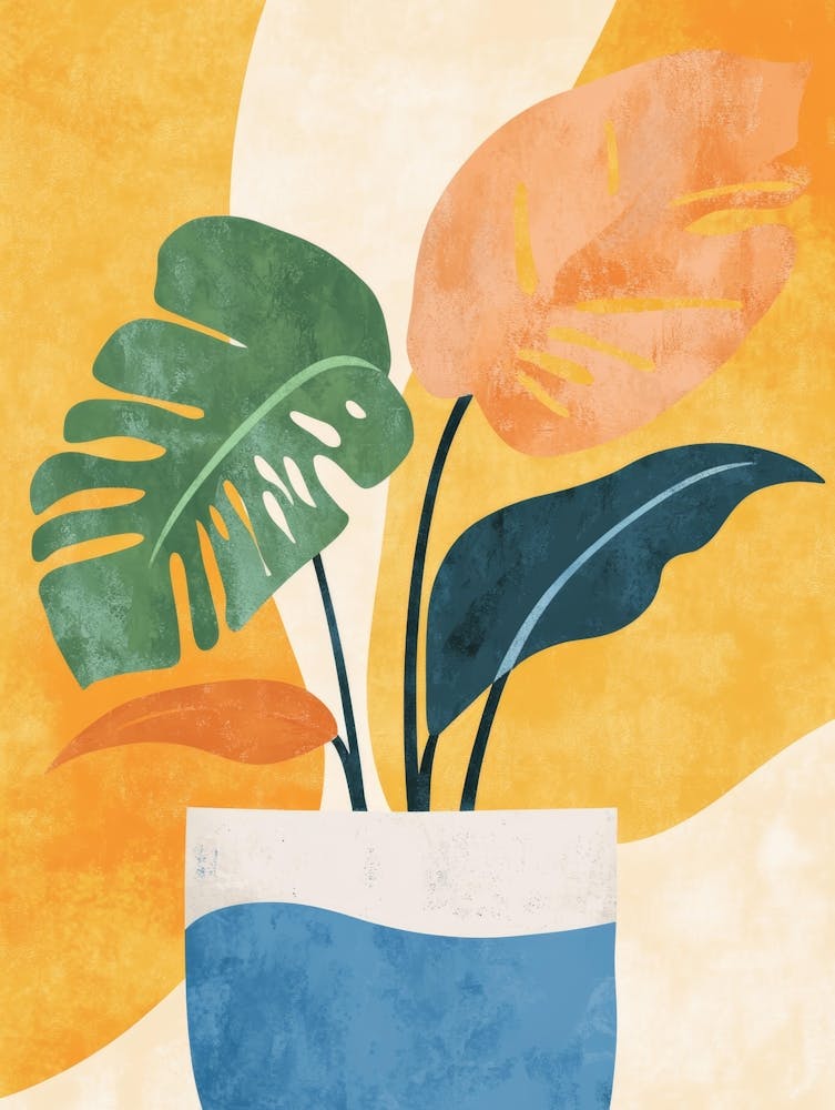 Tropical Plants In A Pot 4