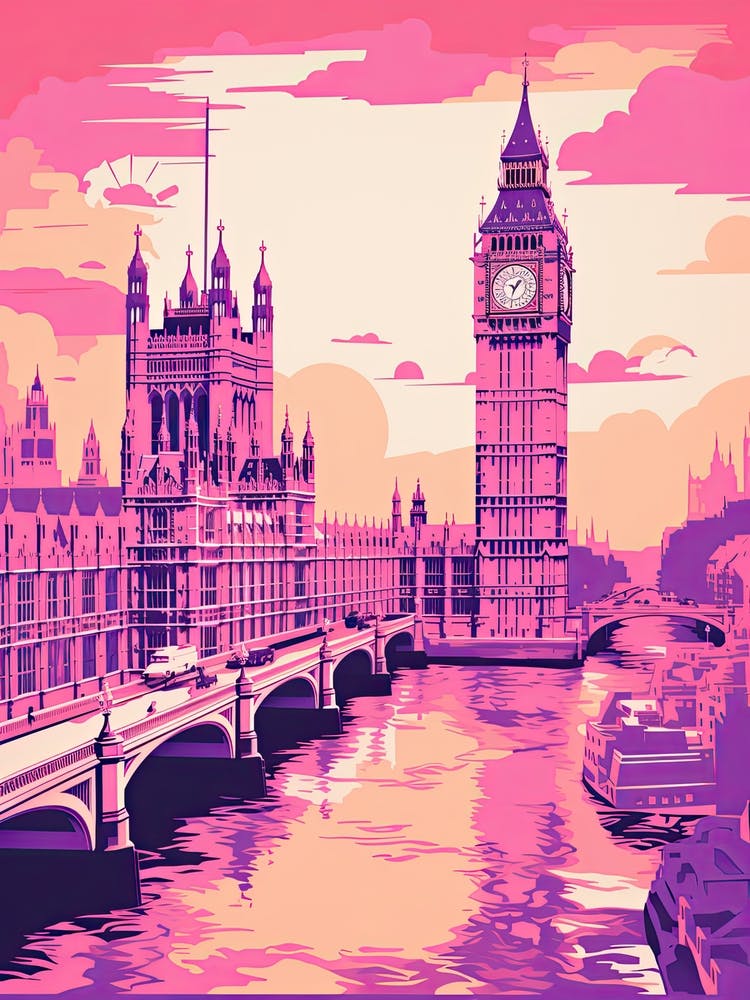 London In Risograph Style 2
