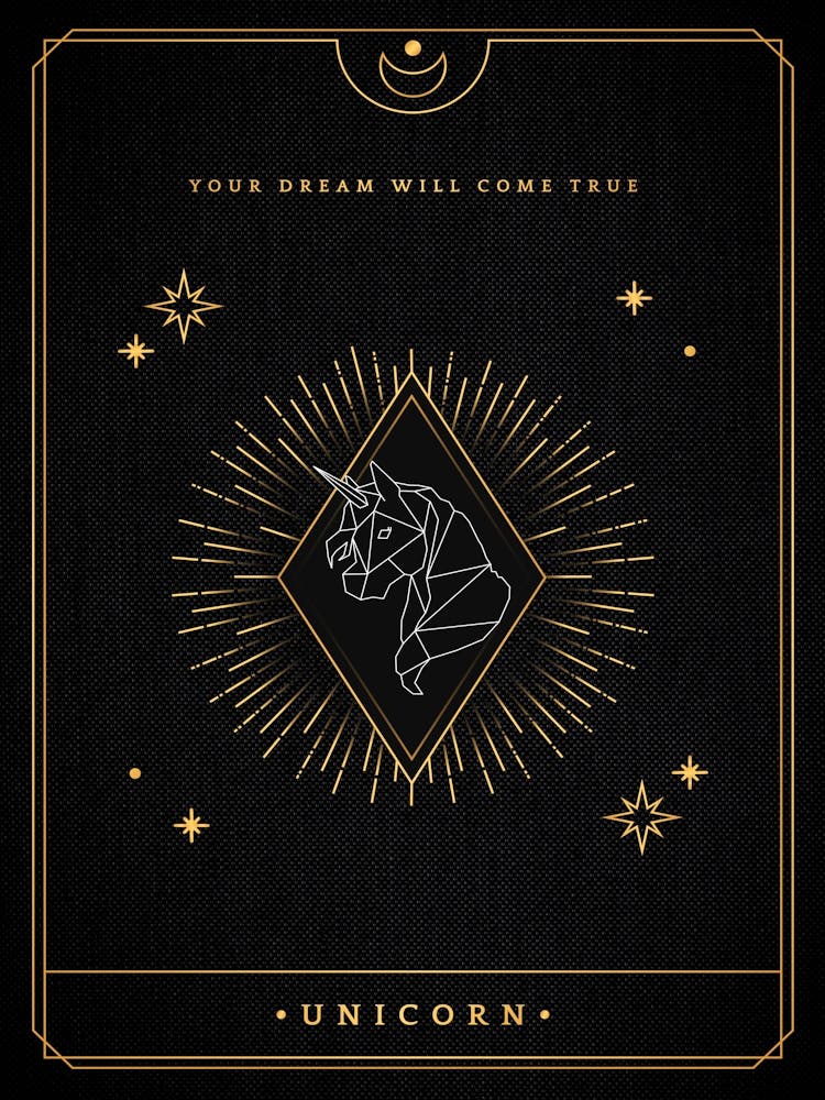 Unicorns — 🃏 Tarot Card deck, Tarot geometric
