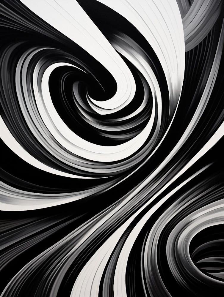 Oscillation Abstract Black And White 8