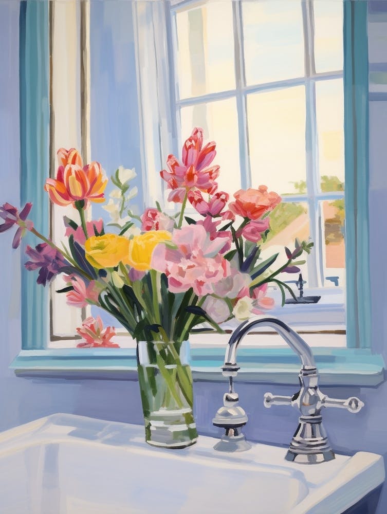 A Vase With Freesia, Flower Bouquet 2