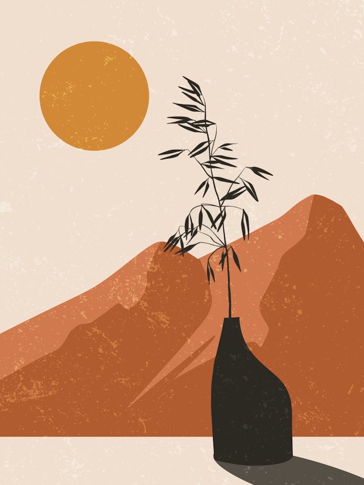 Serene Mountain Sunset