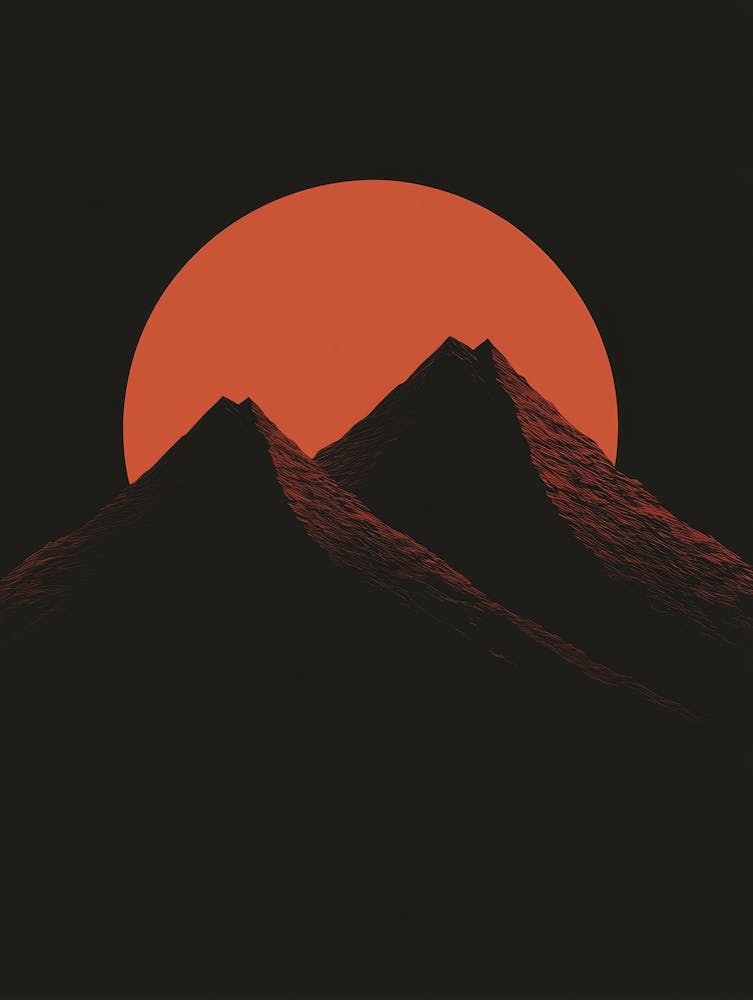 Coucher de Soleil Sur les Montagnes 4