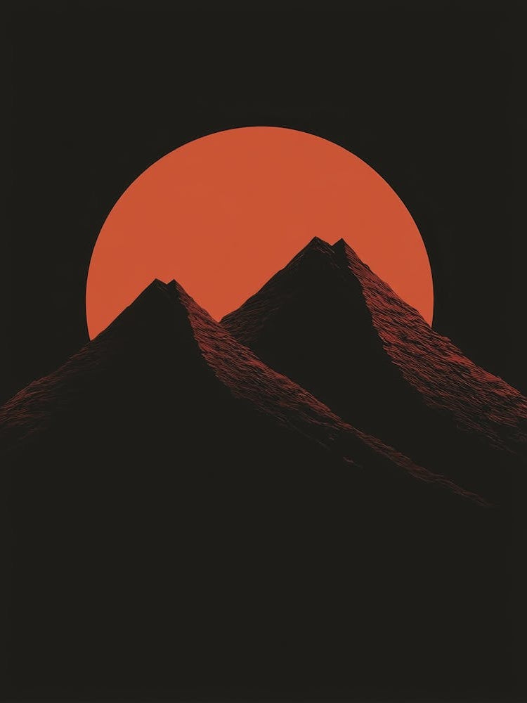 Sunset Over Mountains 4